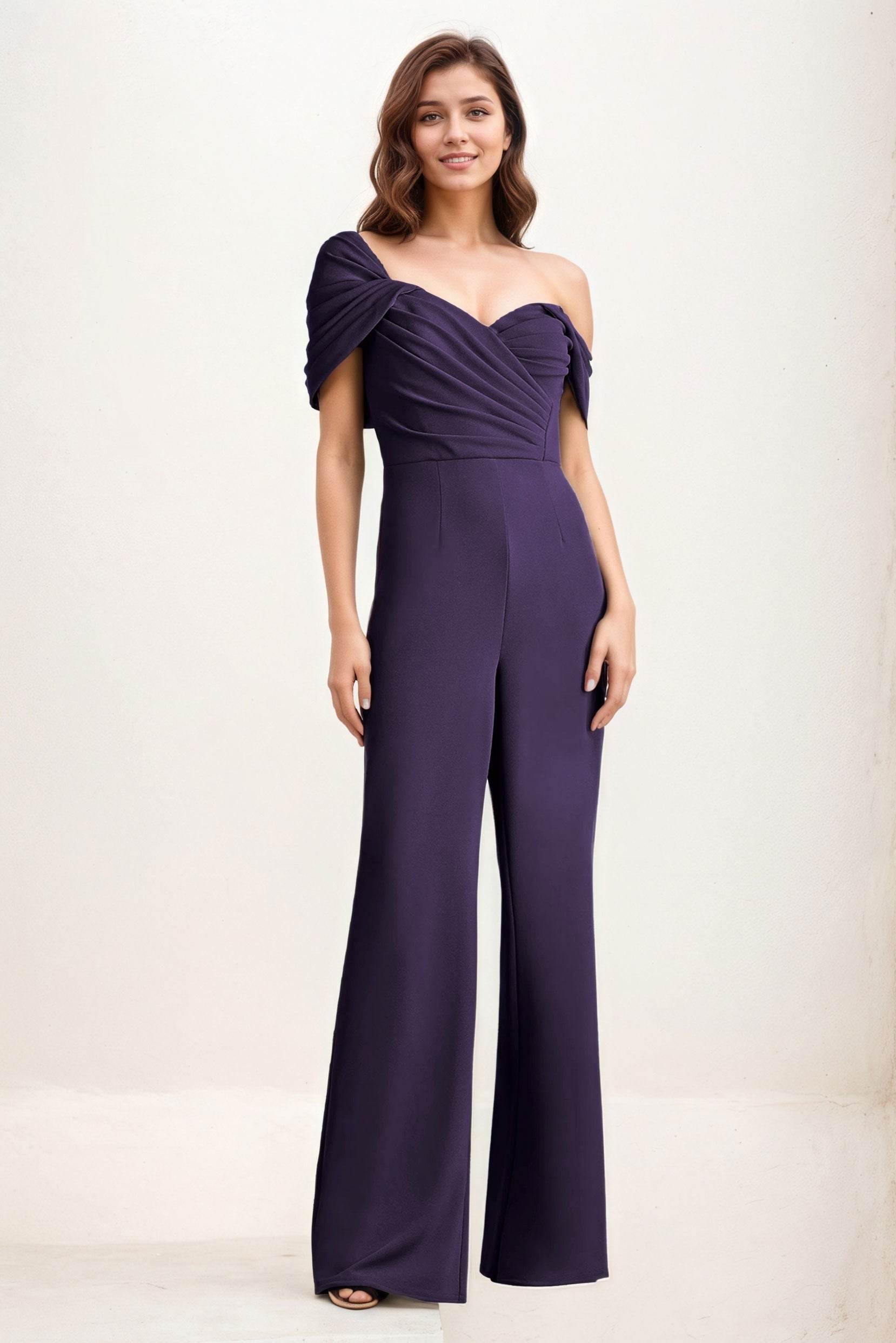 Jumpsuit Maxi Elastic Cloth Wedding Guest Dress CG0276
