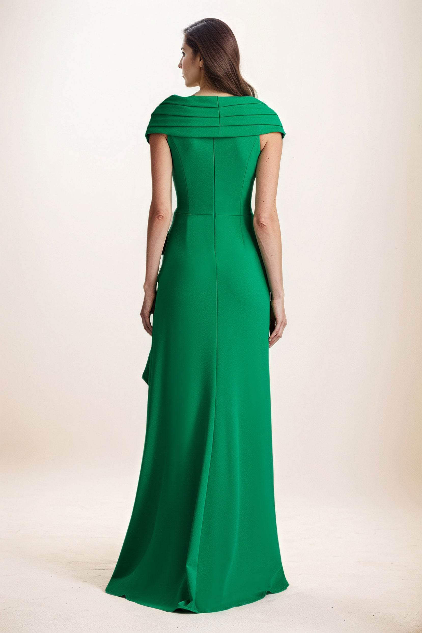 Sheath-Column Maxi Elastic Cloth Wedding Guest Dress CG0280