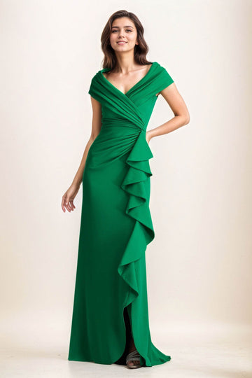 Sheath-Column Maxi Elastic Cloth Wedding Guest Dress CG0280