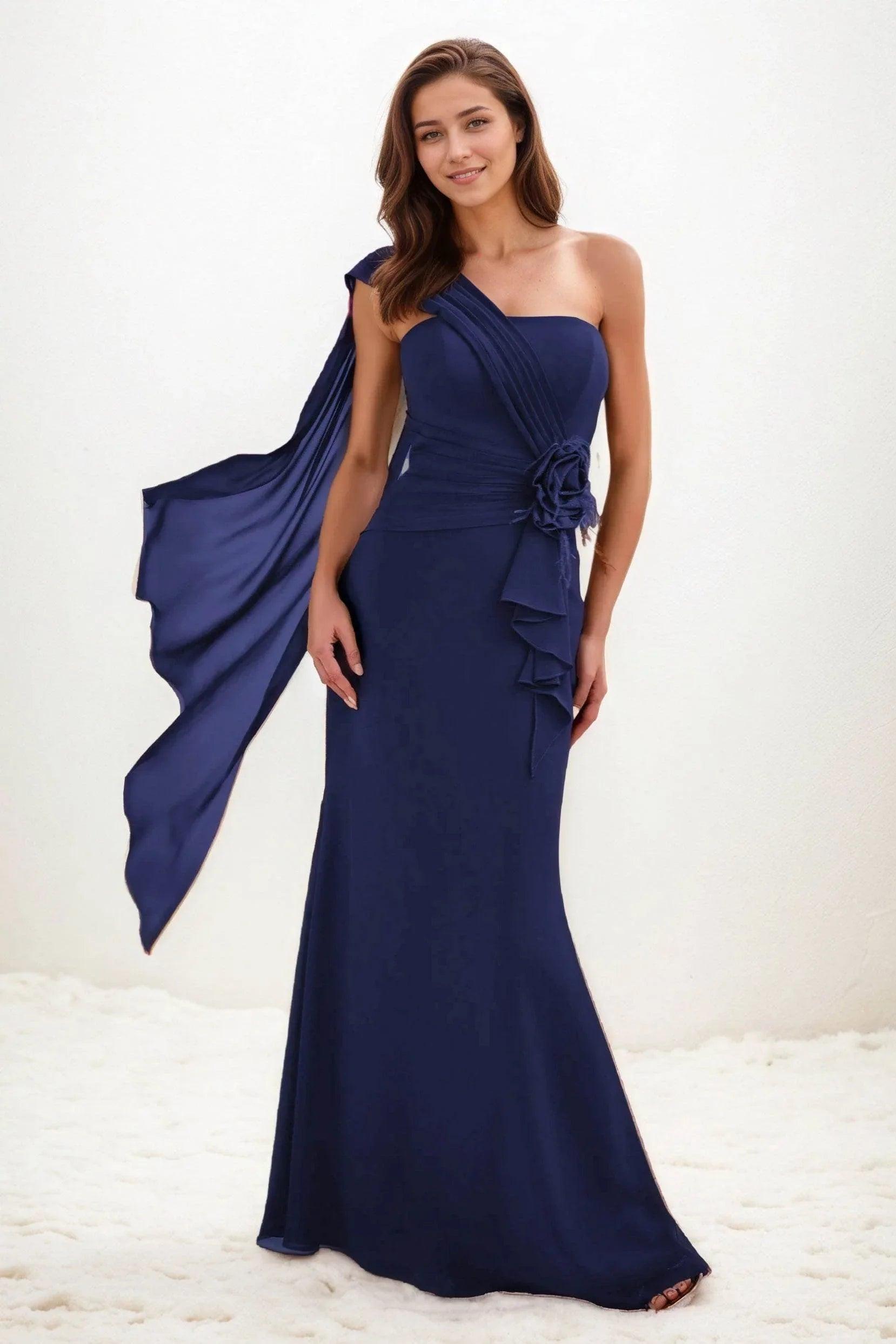 Trumpet-Mermaid Maxi Chiffon Wedding Guest Dress CG0289