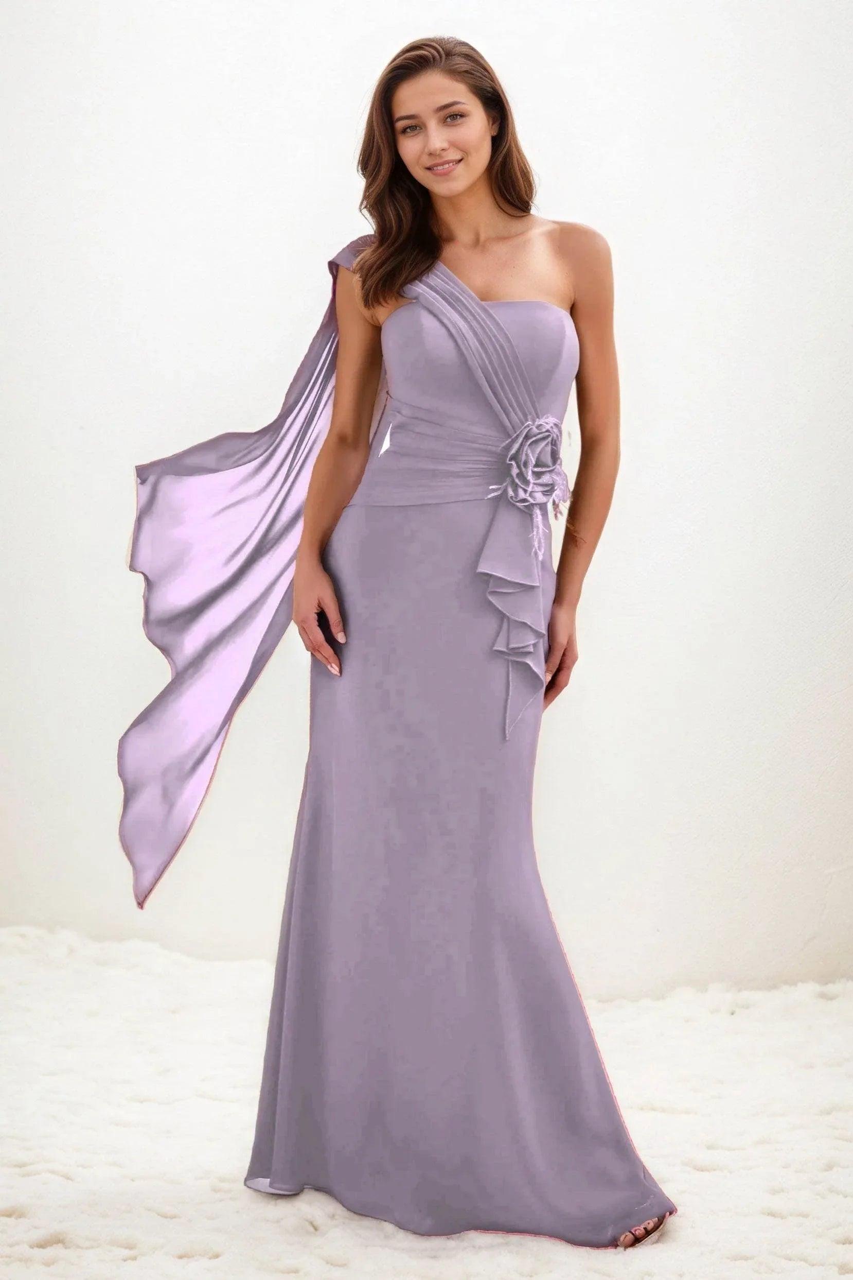 Trumpet-Mermaid Maxi Chiffon Wedding Guest Dress CG0289