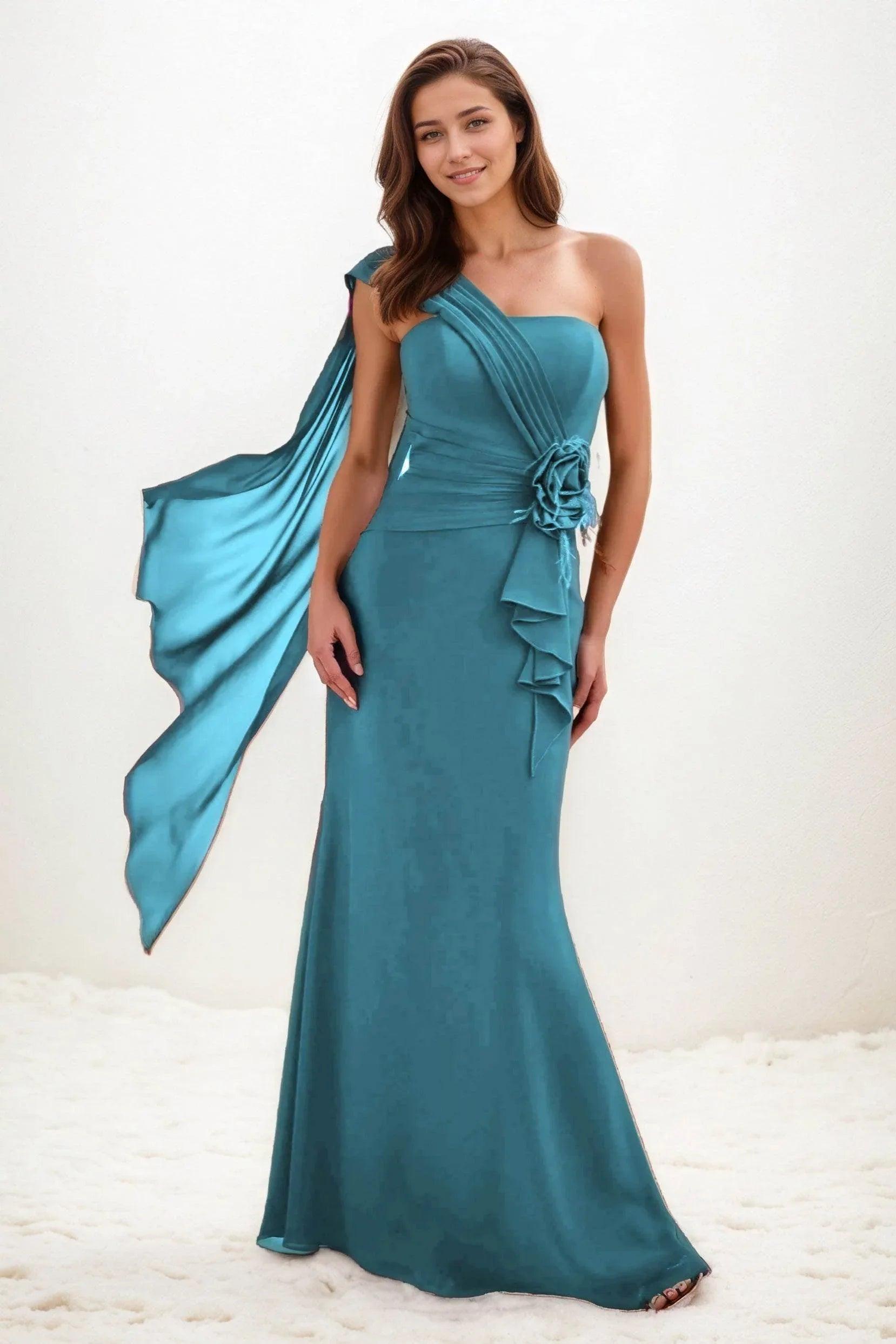 Trumpet-Mermaid Maxi Chiffon Wedding Guest Dress CG0289
