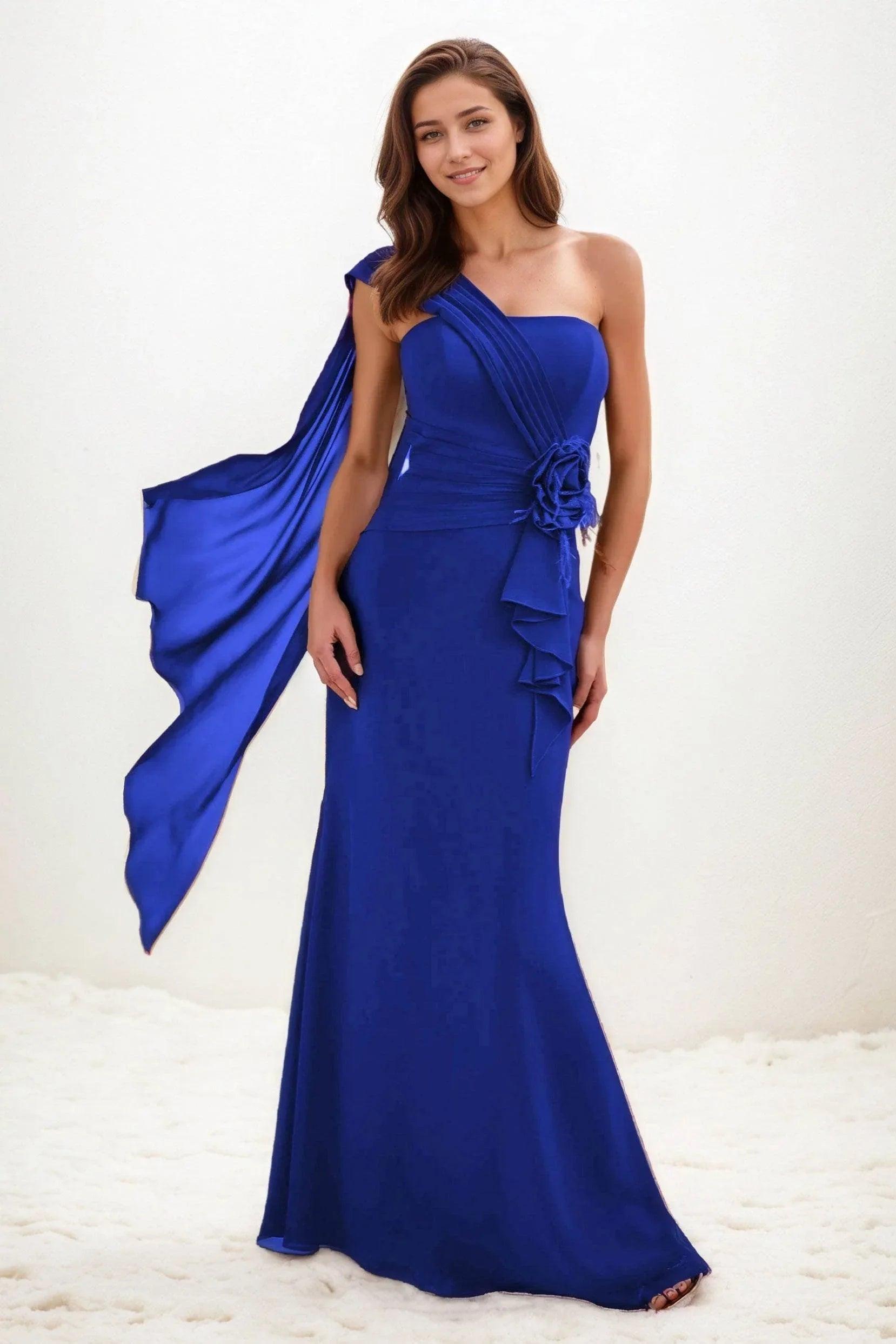 Trumpet-Mermaid Maxi Chiffon Wedding Guest Dress CG0289