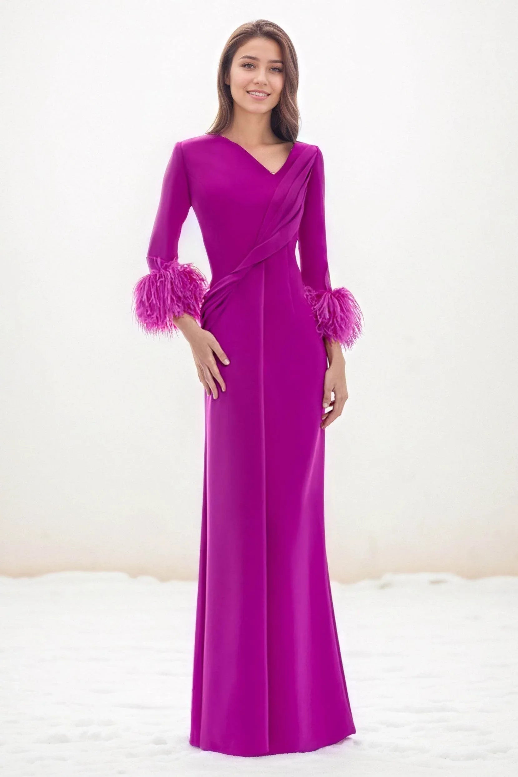 Trumpet-Mermaid Maxi Elastic Cloth Wedding Guest Dress CG0291