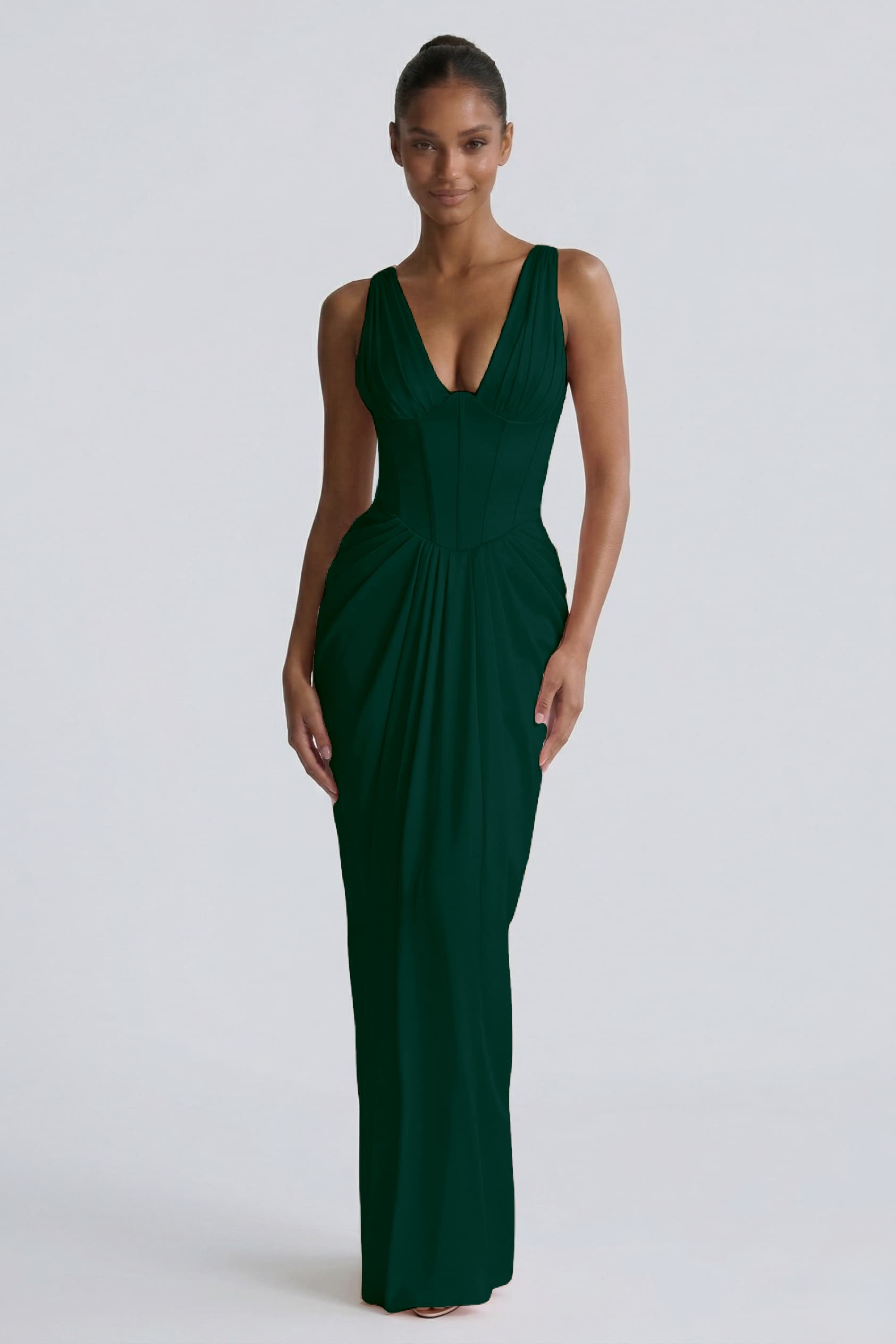 Sheath-Column Floor Length Acetate Satin Bridesmaid Dress CG0304BM