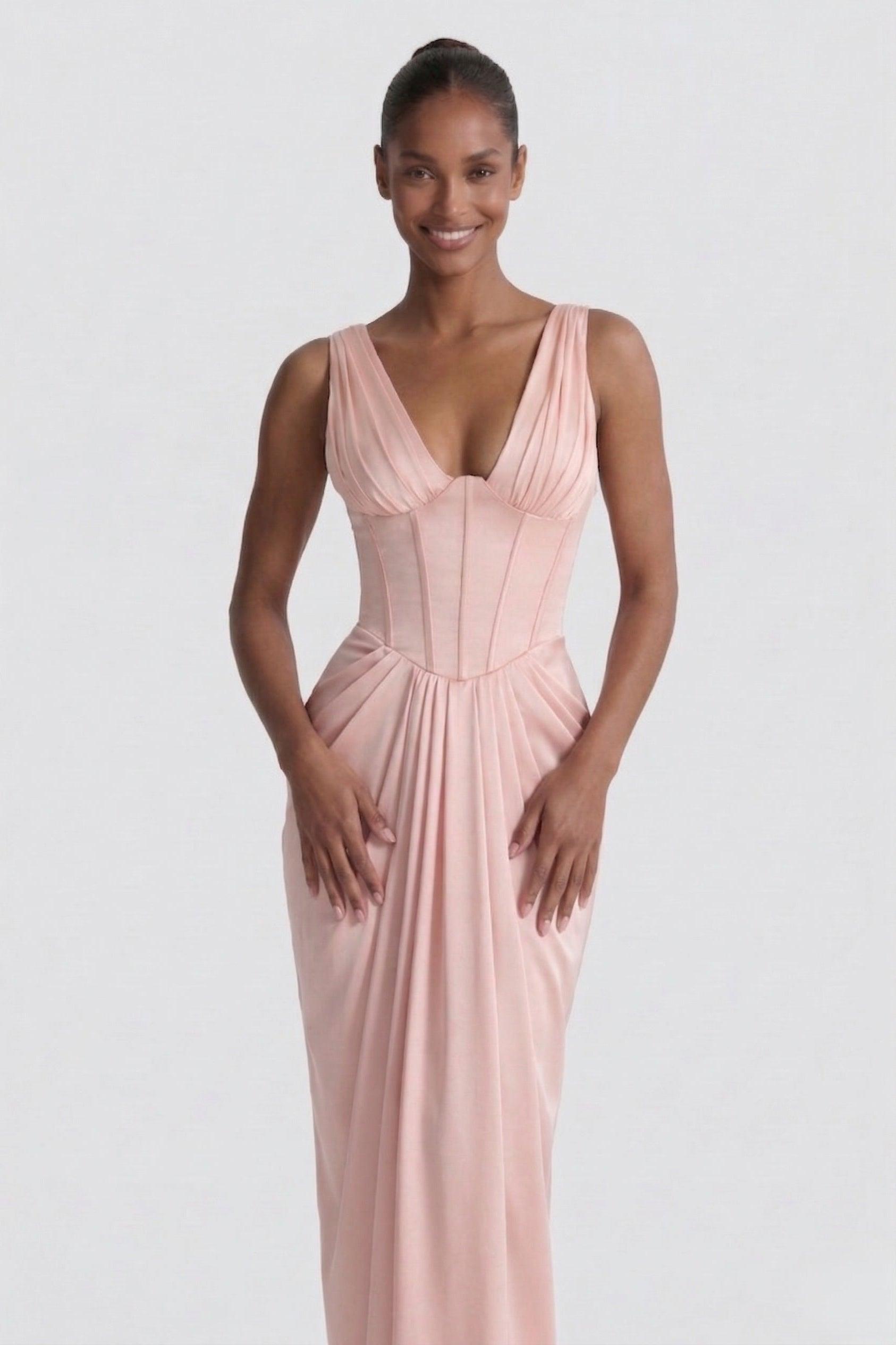 Sheath-Column Floor Length Acetate Satin Bridesmaid Dress CG0304BM