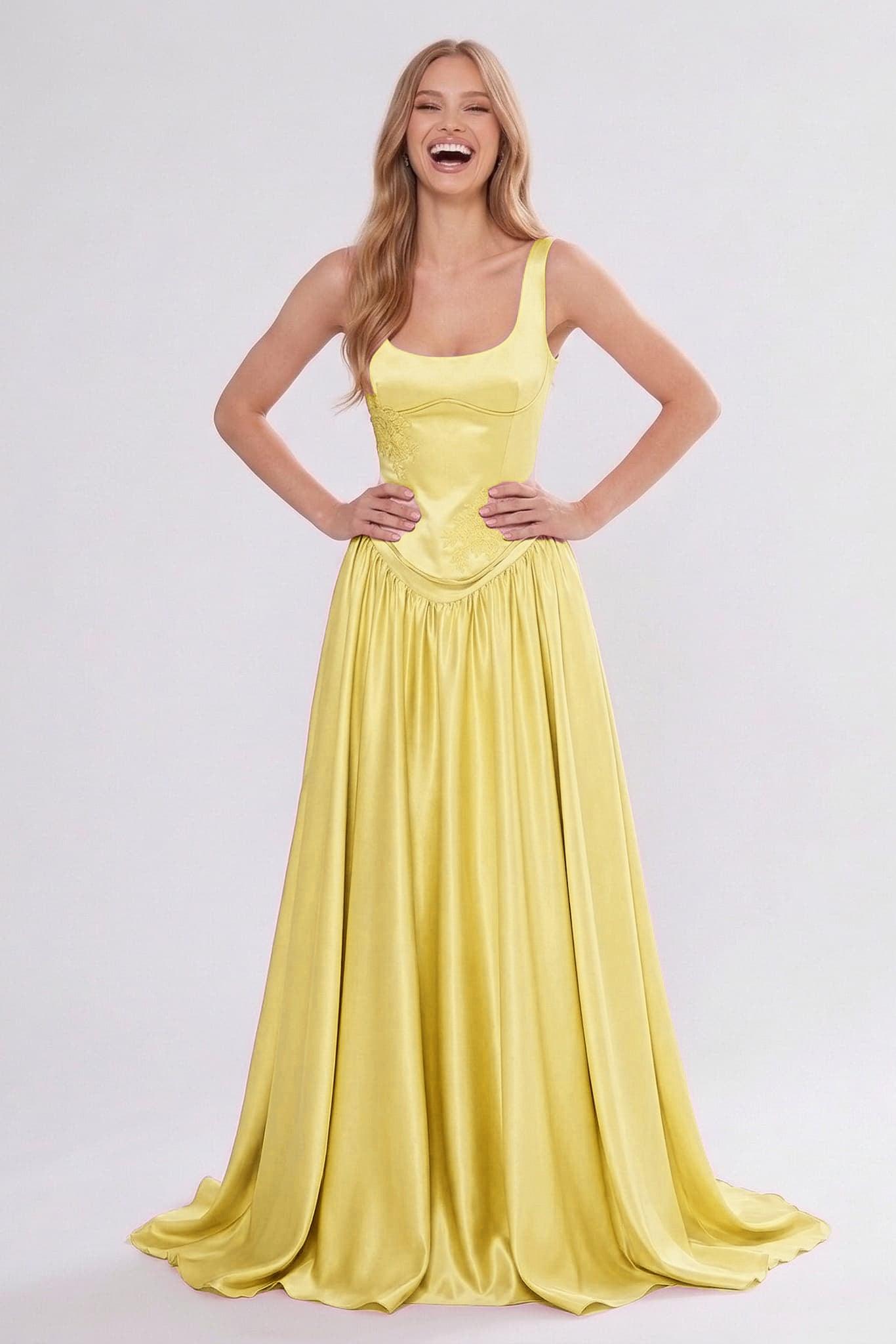 A-Line/Two-Piece Floor Length Soft Satin Wedding Guest Dress CG0314