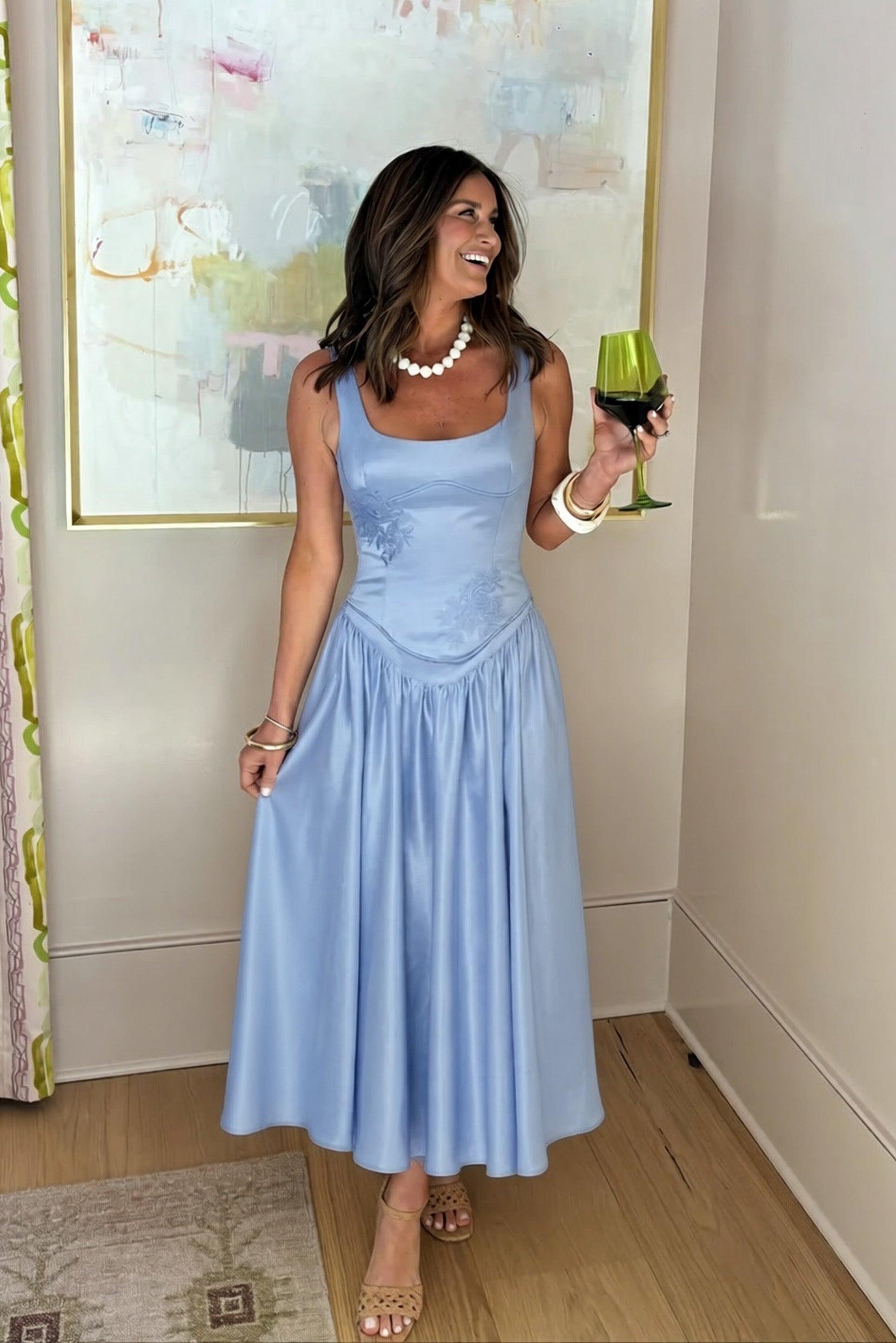 A-Line/Two-Piece Ankle Length Soft Satin Bridesmaid Dress CG0315BM