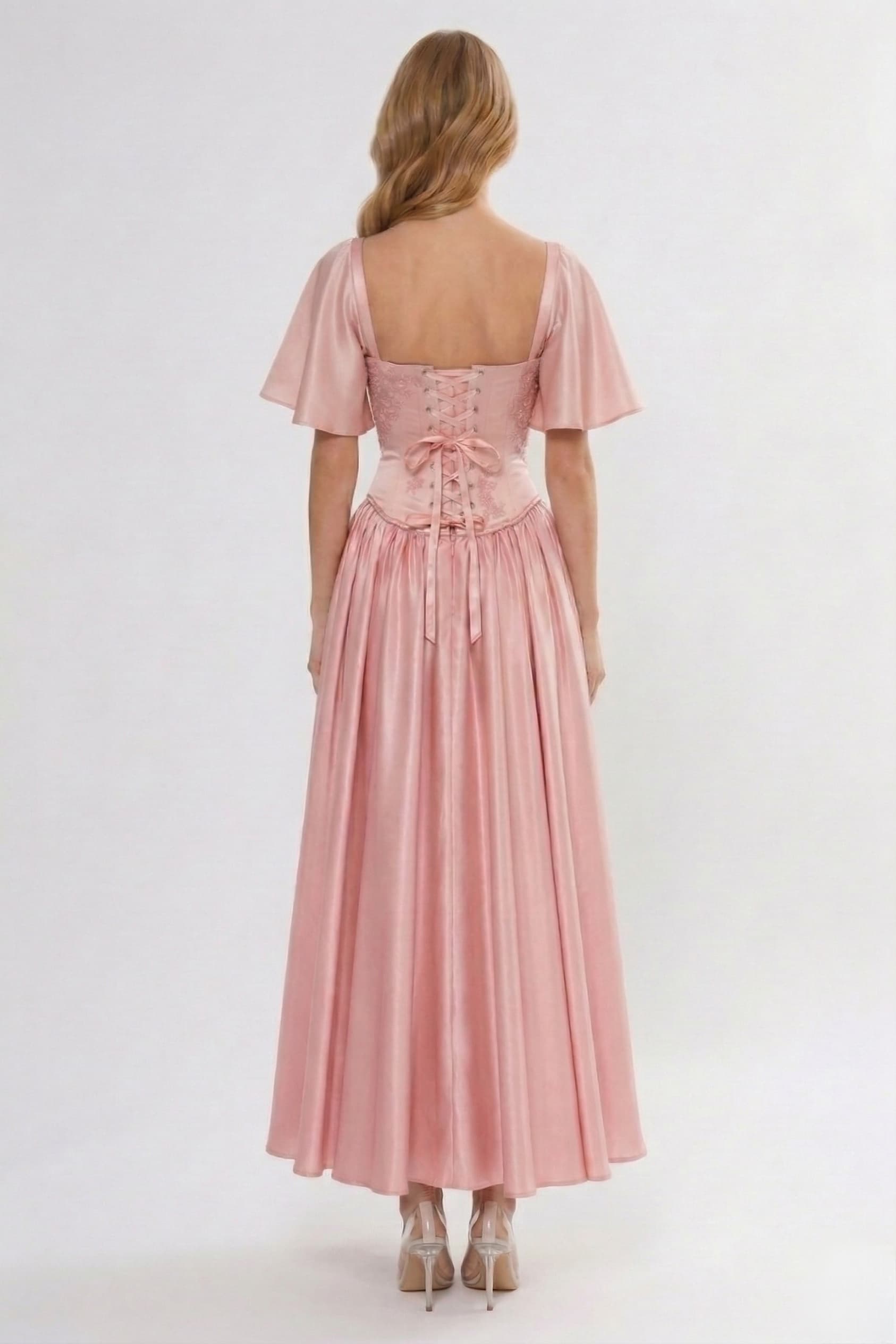 A-Line/Two-Piece Ankle Length Soft Satin Bridesmaid Dress CG0317BM