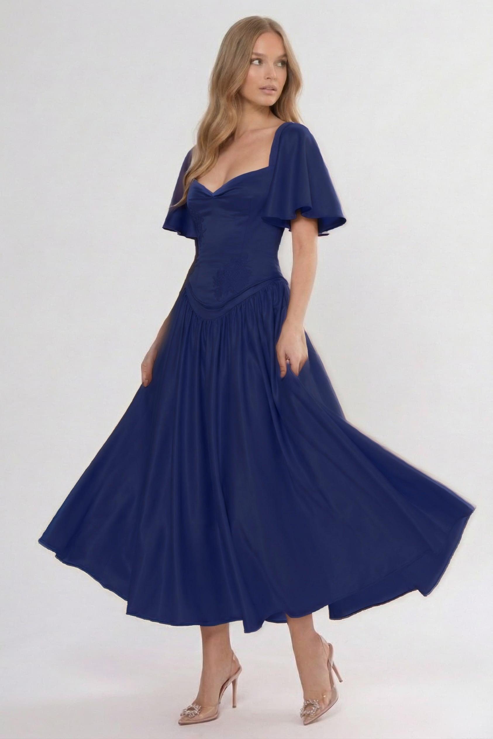 A-Line/Two-Piece Ankle Length Soft Satin Bridesmaid Dress CG0317BM