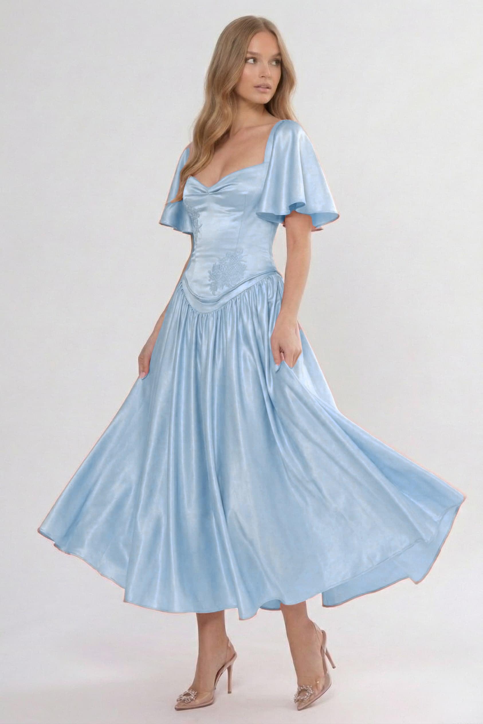 A-Line/Two-Piece Ankle Length Soft Satin Bridesmaid Dress CG0317BM