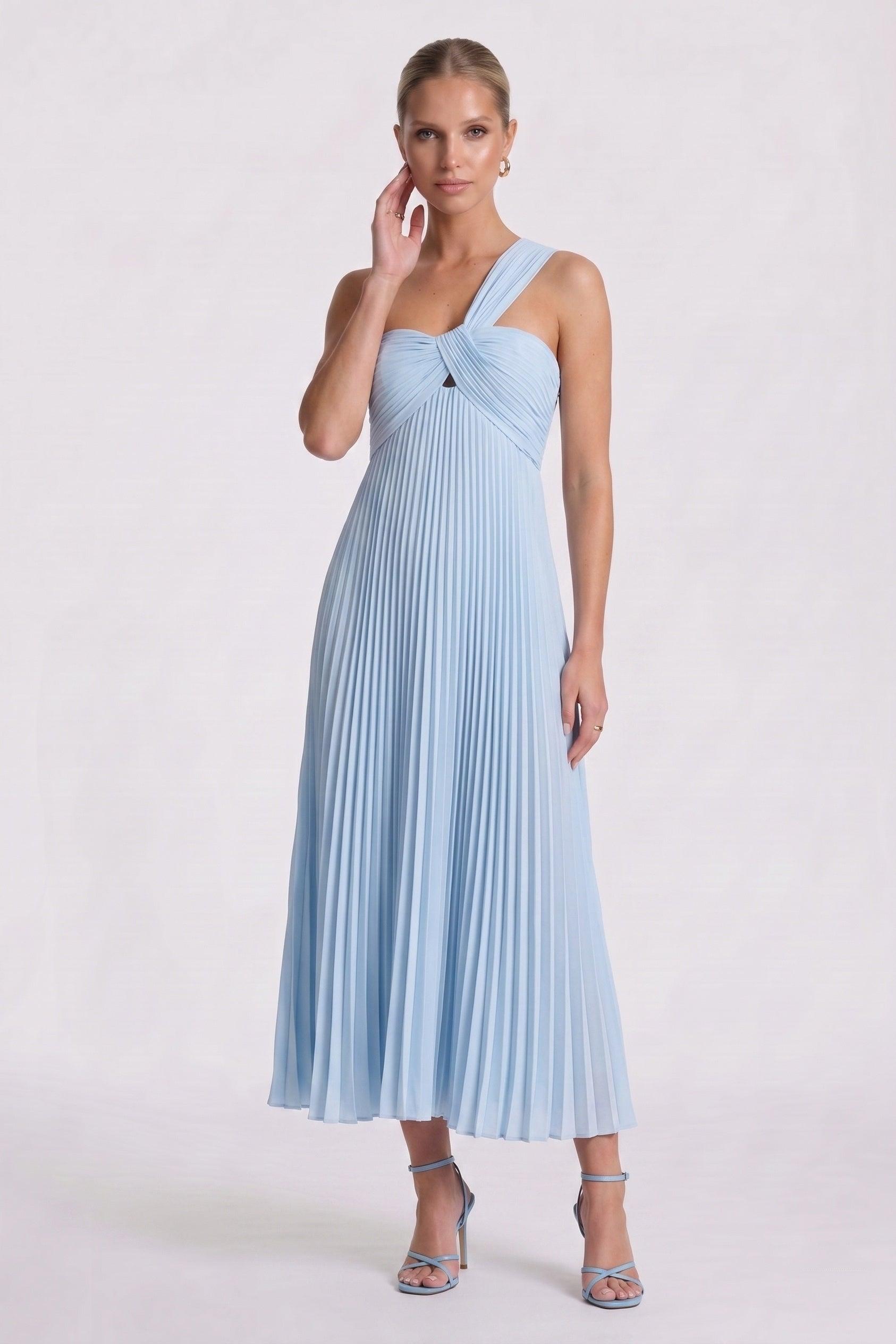 A-Line Ankle Length Chiffon Wedding Guest Dress CG0324