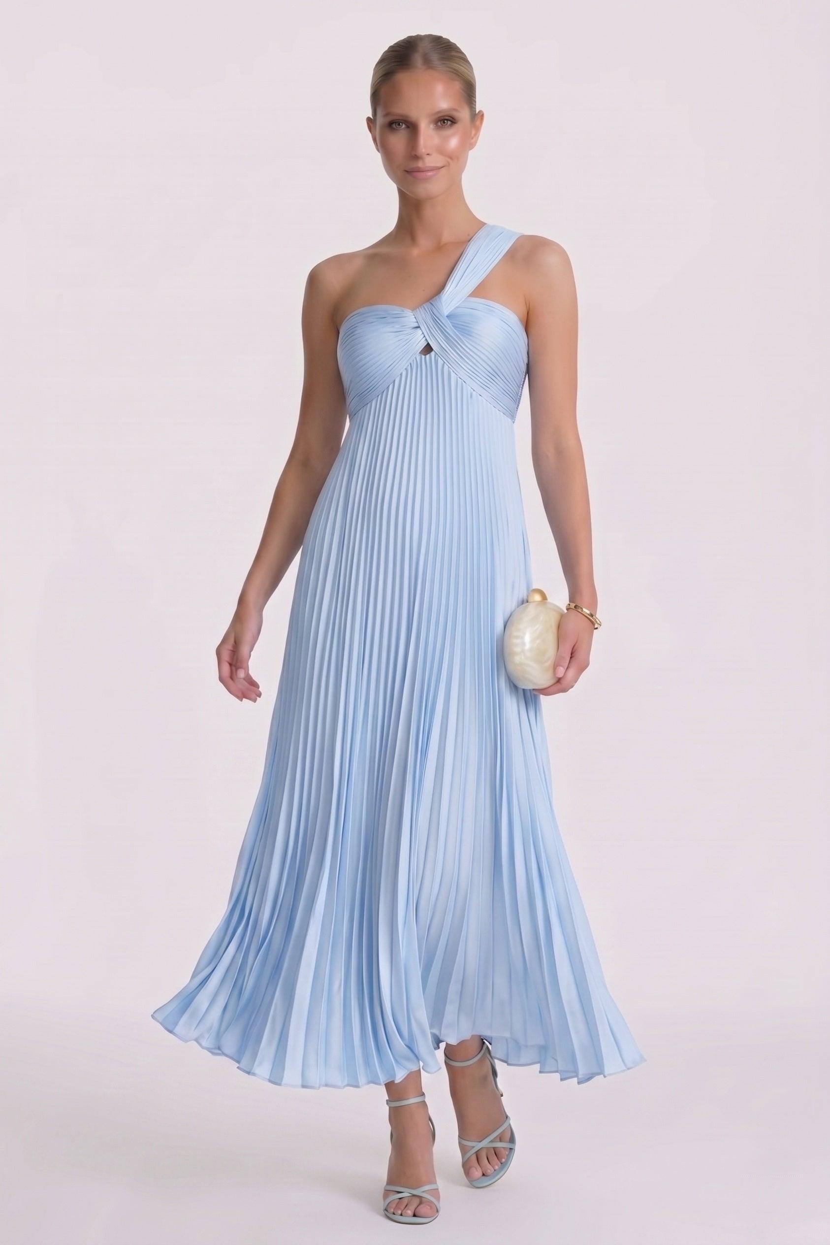 A-Line Ankle Length Chiffon Wedding Guest Dress CG0324