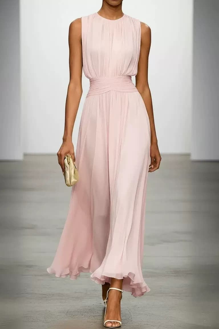 A-Line Ankle-length Chiffon Wedding Guest Dress CG0329