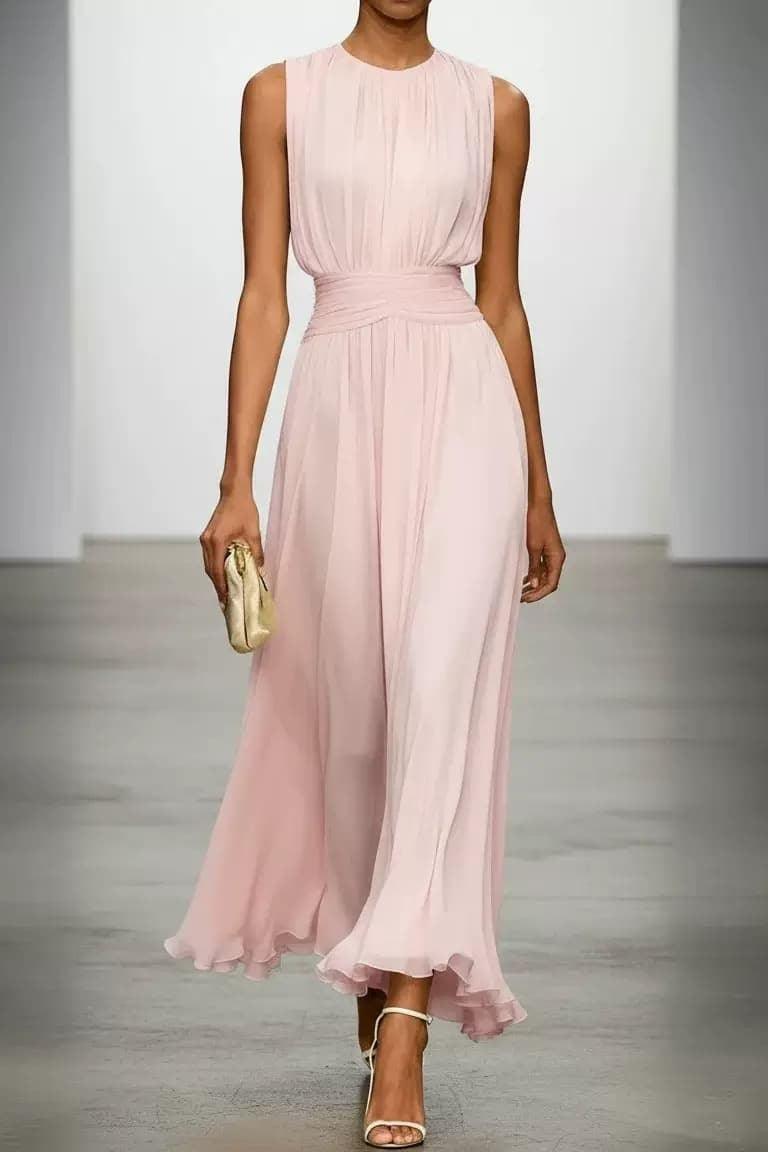A-Line Ankle-length Chiffon Wedding Guest Dress CG0329