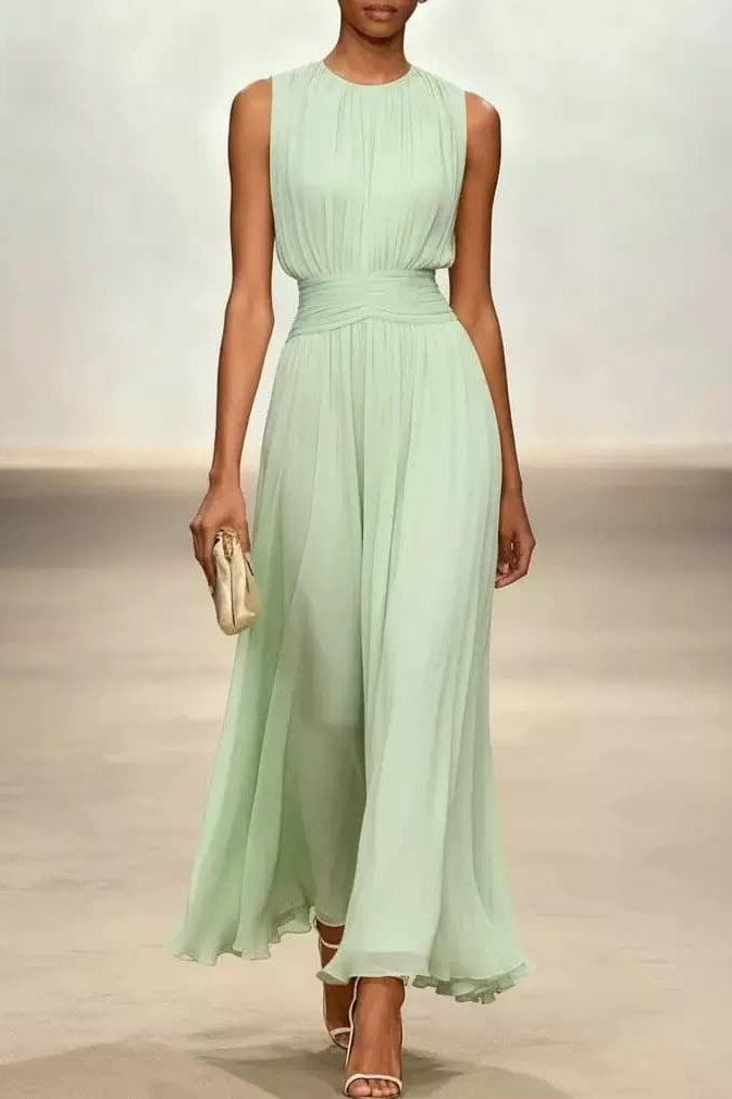 A-Line Ankle-length Chiffon Wedding Guest Dress CG0329