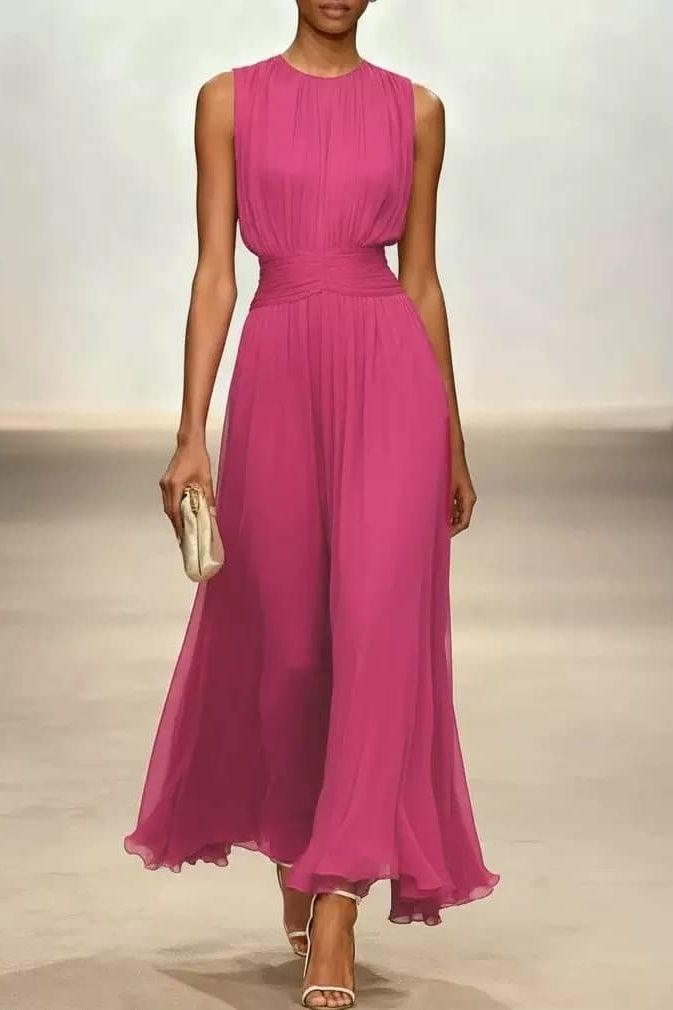 A-Line Ankle-length Chiffon Wedding Guest Dress CG0329