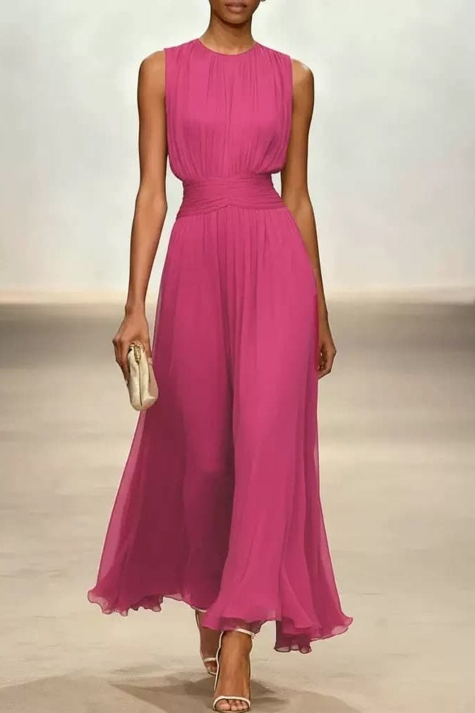 A-Line Ankle-length Chiffon Wedding Guest Dress CG0329