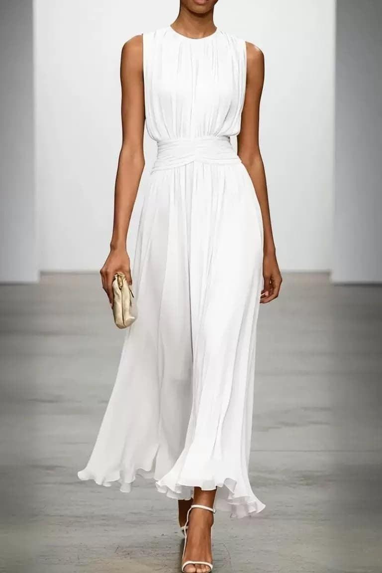 A-Line Ankle-length Chiffon Wedding Guest Dress CG0329