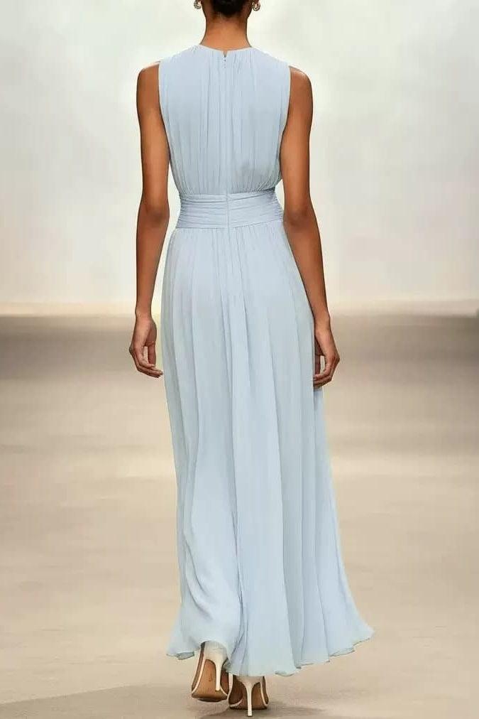A-Line Ankle-length Chiffon Wedding Guest Dress CG0329