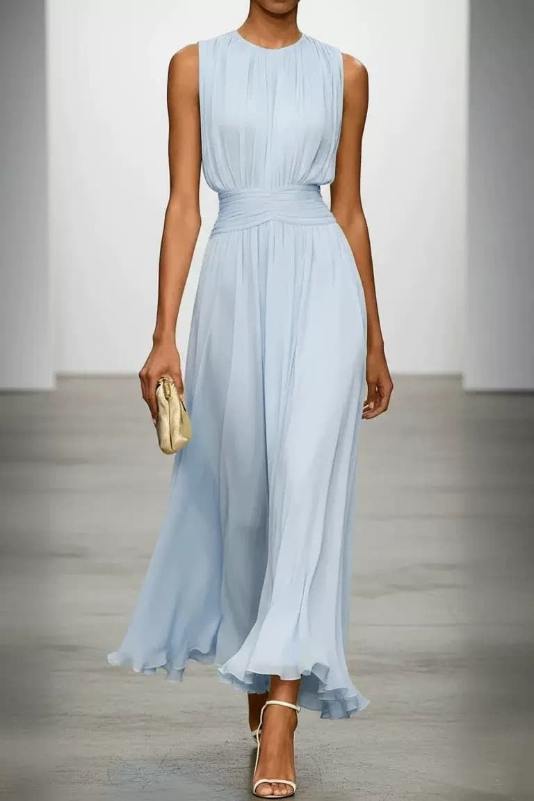 A-Line Ankle-length Chiffon Wedding Guest Dress CG0329
