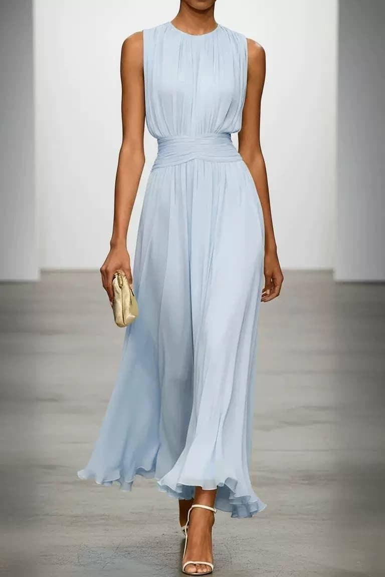 A-Line Ankle-length Chiffon Wedding Guest Dress CG0329