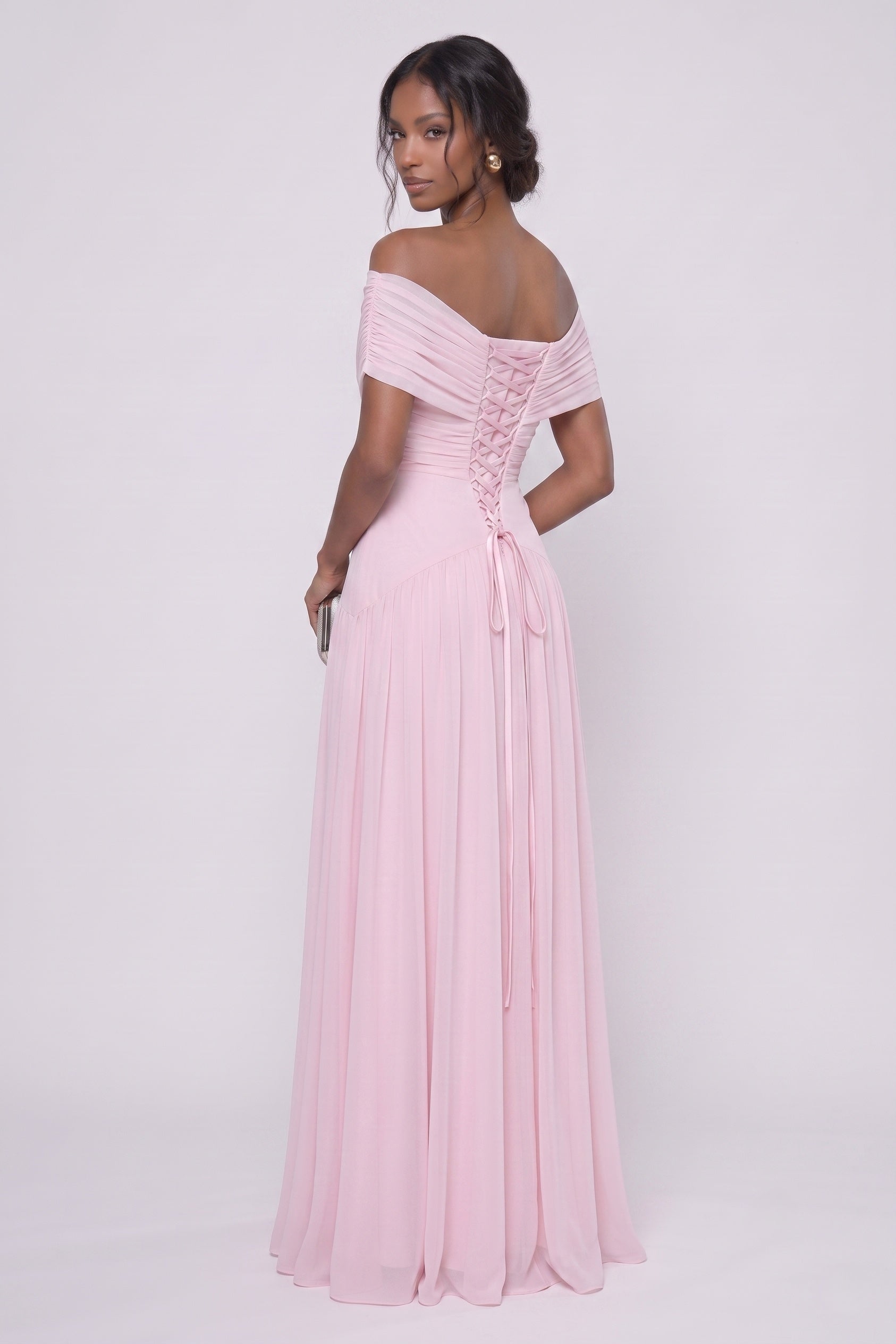 A-Line Maxi Chiffon Bridesmaid Dress CG0341BM