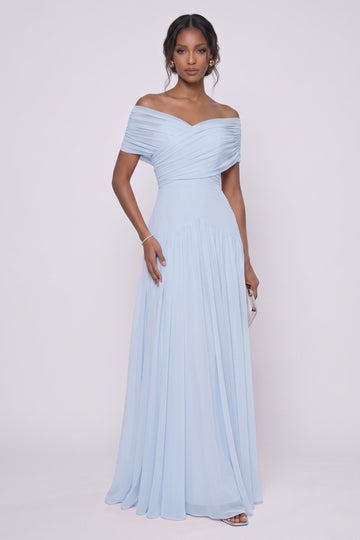 A-Line Maxi Chiffon Bridesmaid Dress CG0341BM