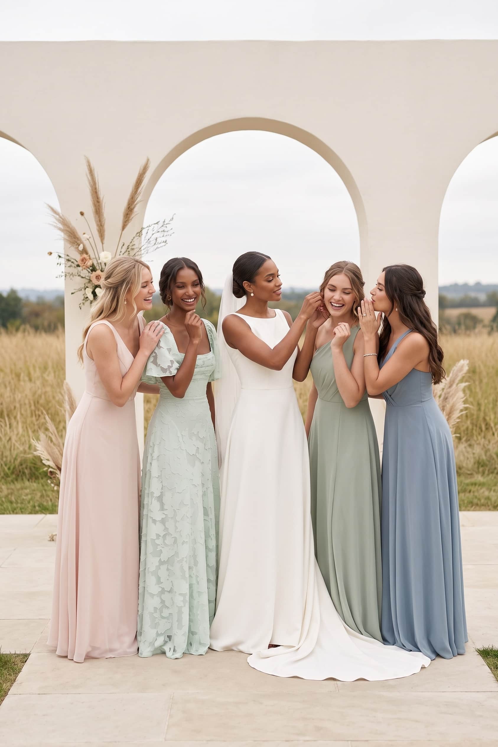 A-Line Maxi Chiffon Burnout Wedding Guest Dress CG0342
