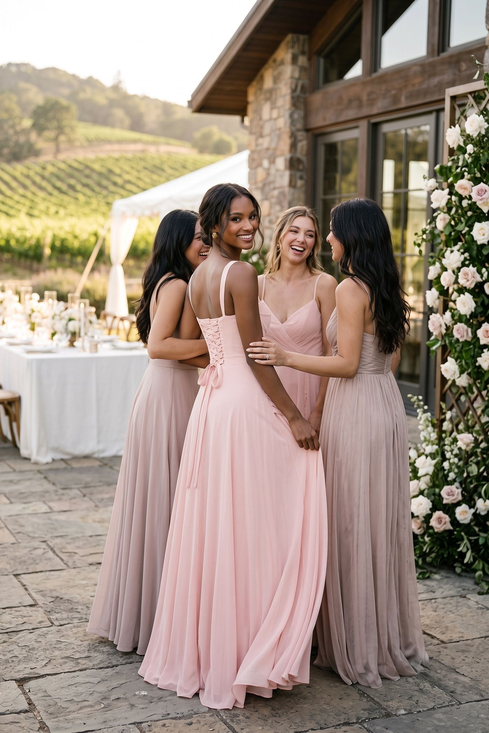 Sheath-Column Maxi Chiffon Wedding Guest Dress CG0346