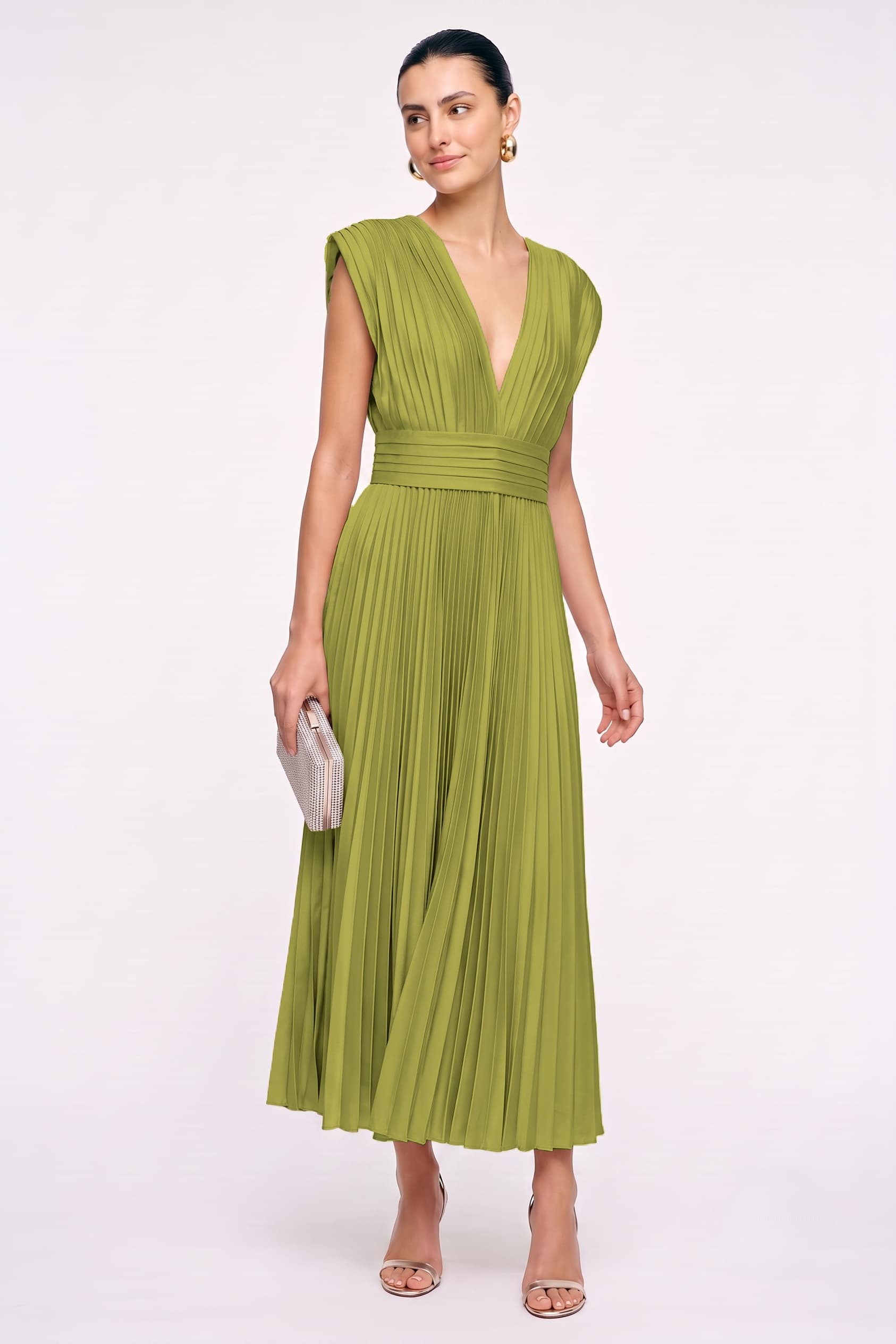A-Line Ankle Length Silk-Like Wedding Guest Dress CG0350