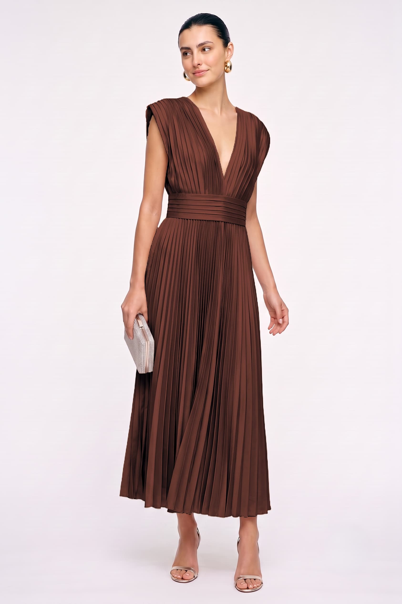 A-Line Ankle Length Silk-Like Wedding Guest Dress CG0350