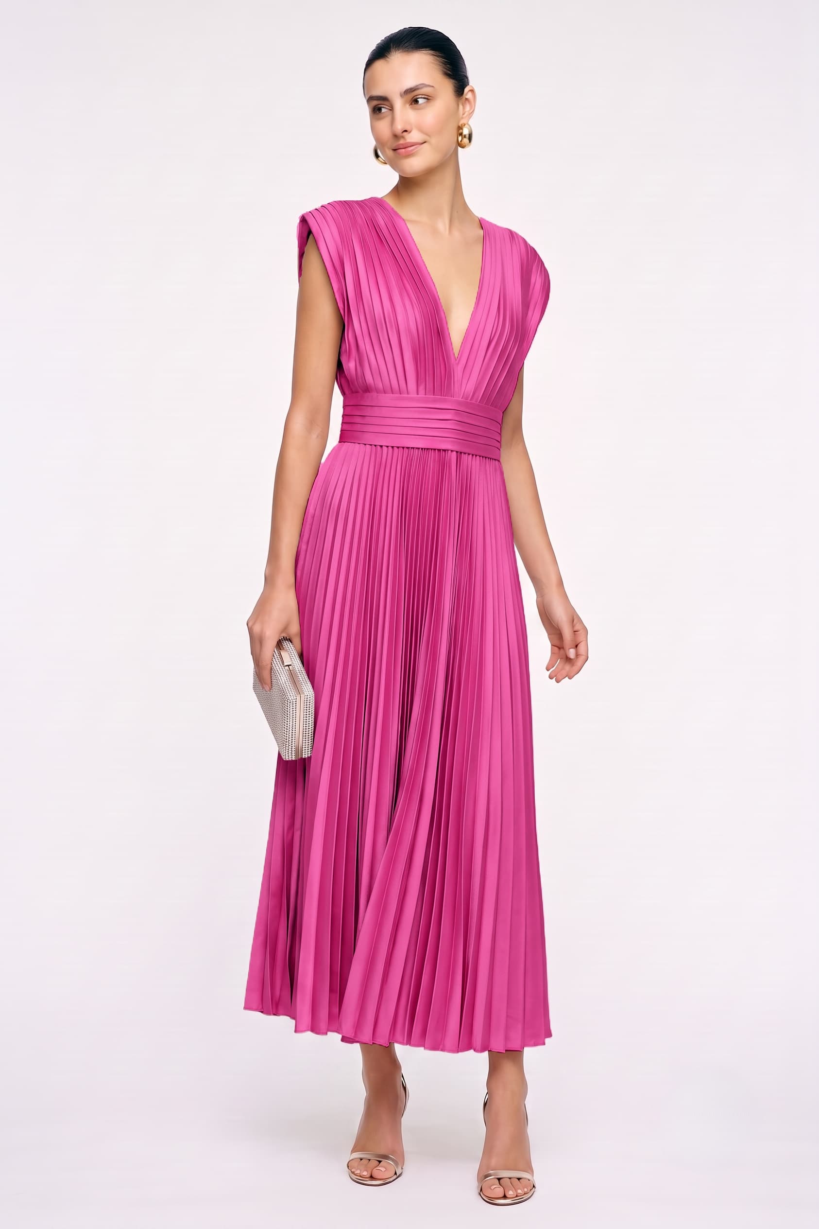 A-Line Ankle Length Silk-Like Wedding Guest Dress CG0350
