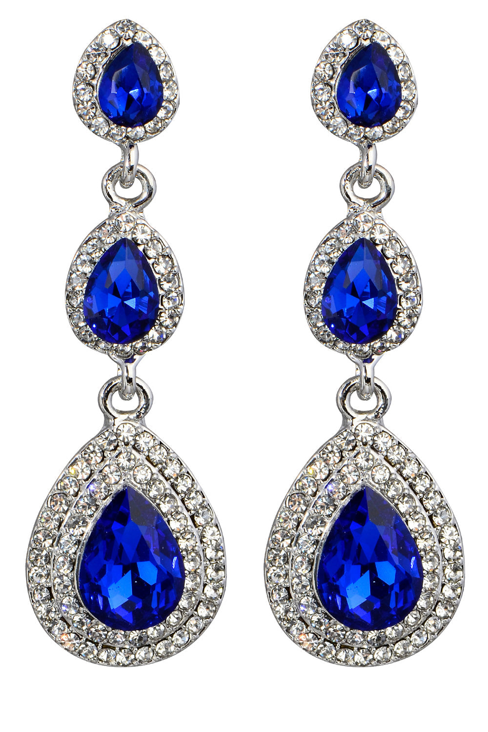 Dark Green Rhinestones Earrings