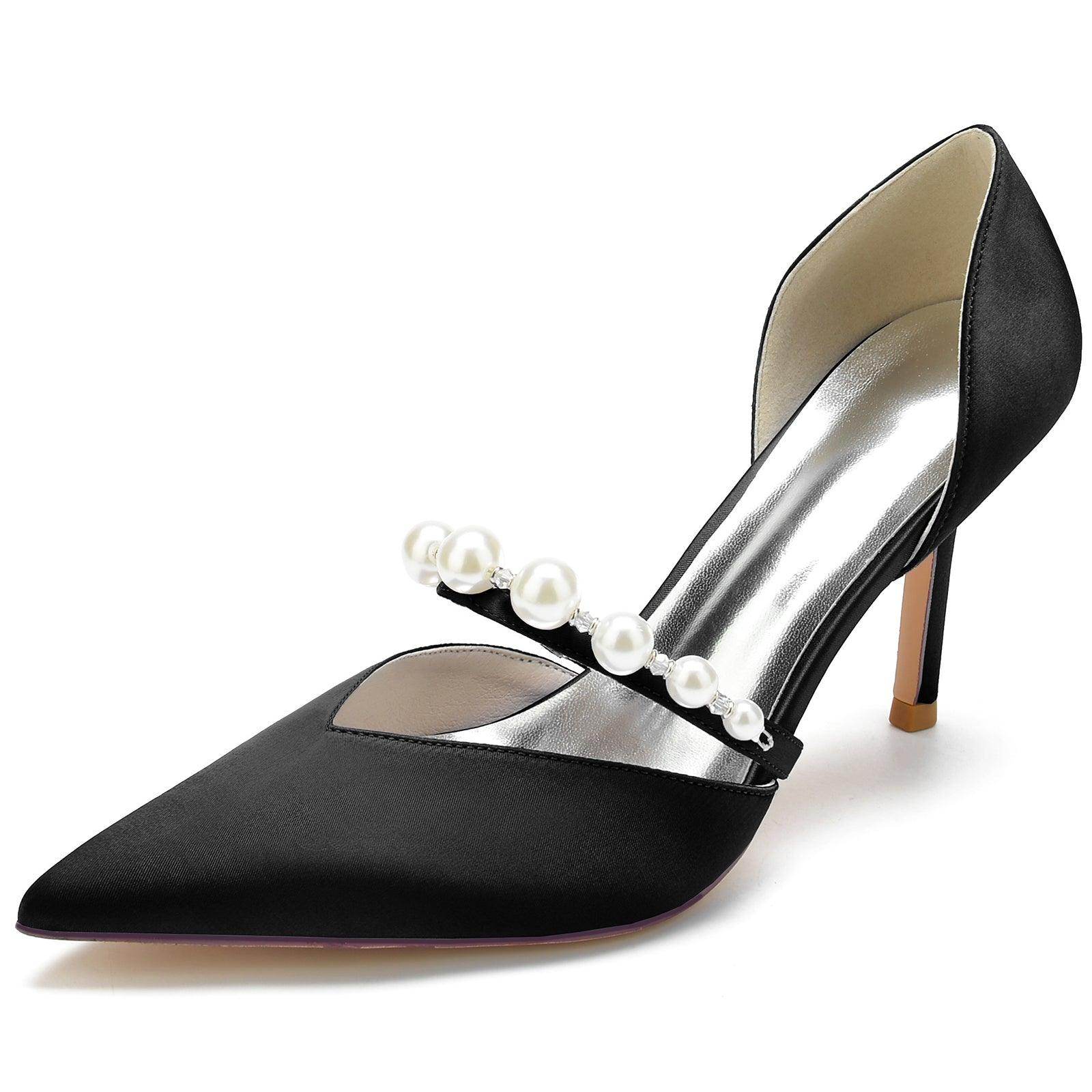Stiletto Heel 8.5cm Silk-Like Shoes CK0136