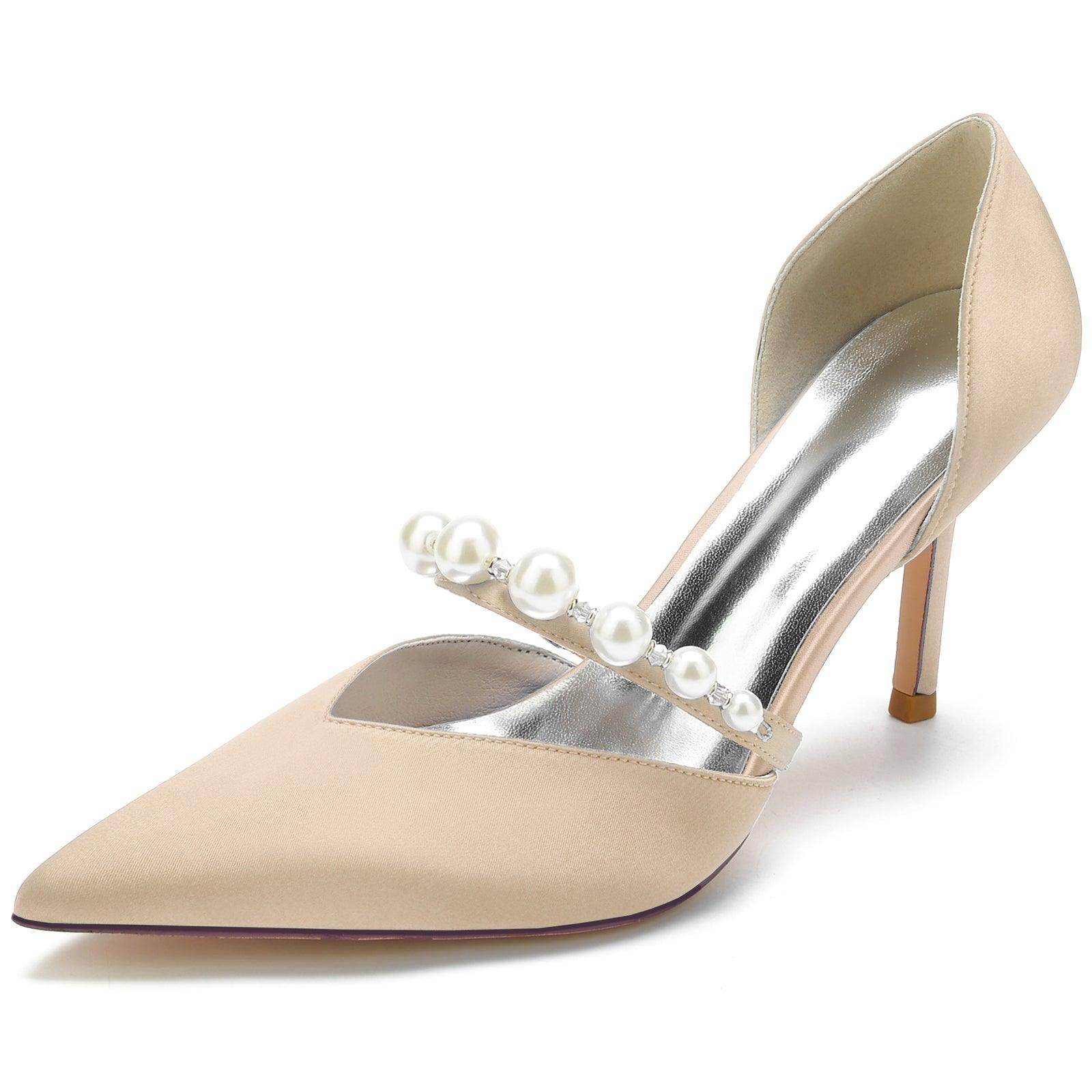 Stiletto Heel 8.5cm Silk-Like Shoes CK0136