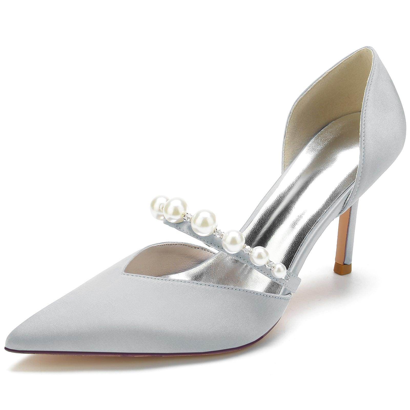 Stiletto Heel 8.5cm Silk-Like Shoes CK0136