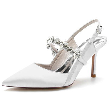 Stiletto Heel 8.5cm Silk-Like Shoes CK0137