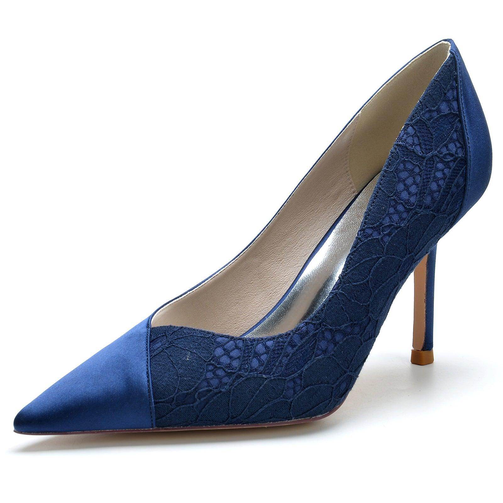 Stiletto Heel 8.5cm Silk-Like Lace Shoes CK0144