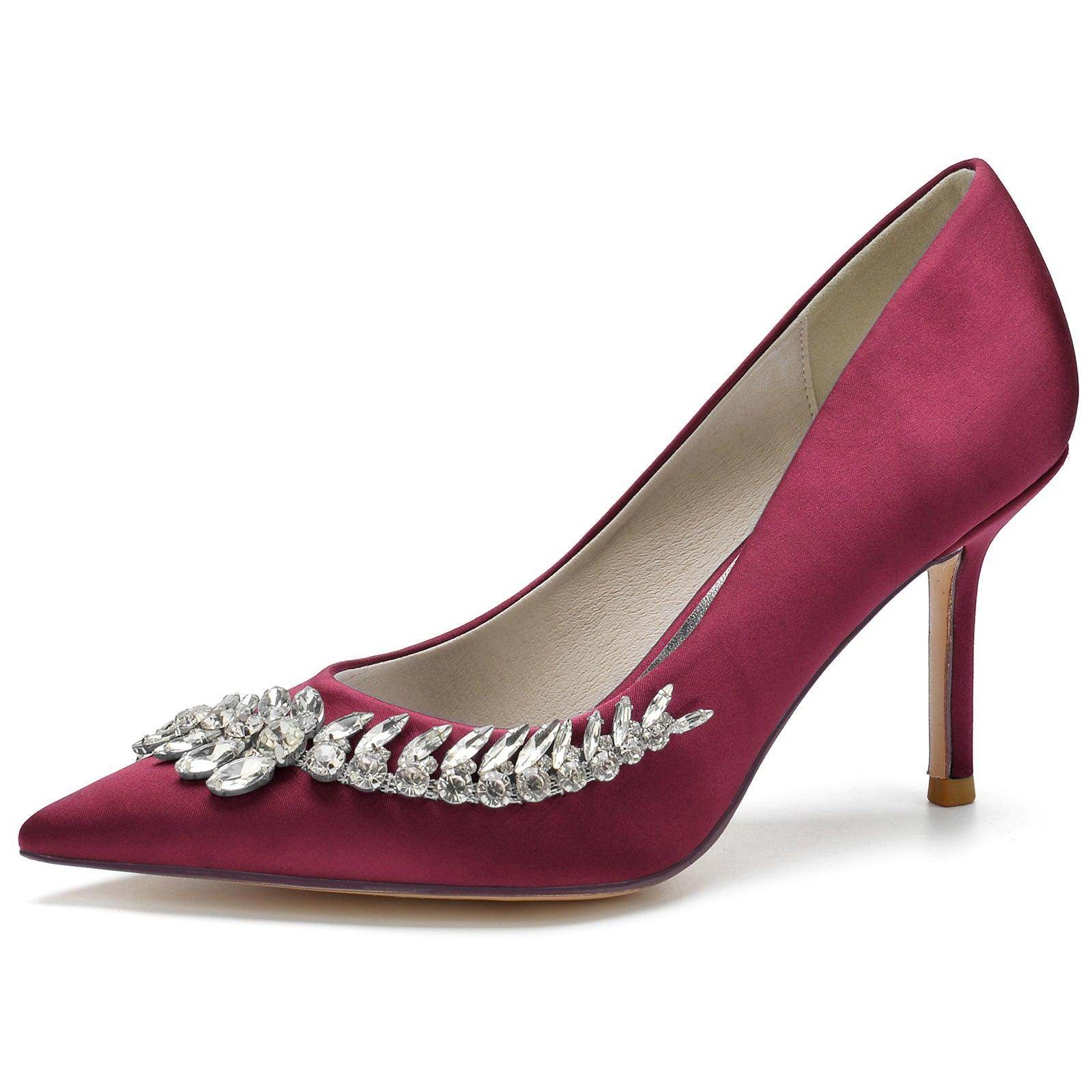 Stiletto Heel 8.5cm Silk-Like Shoes CK0149