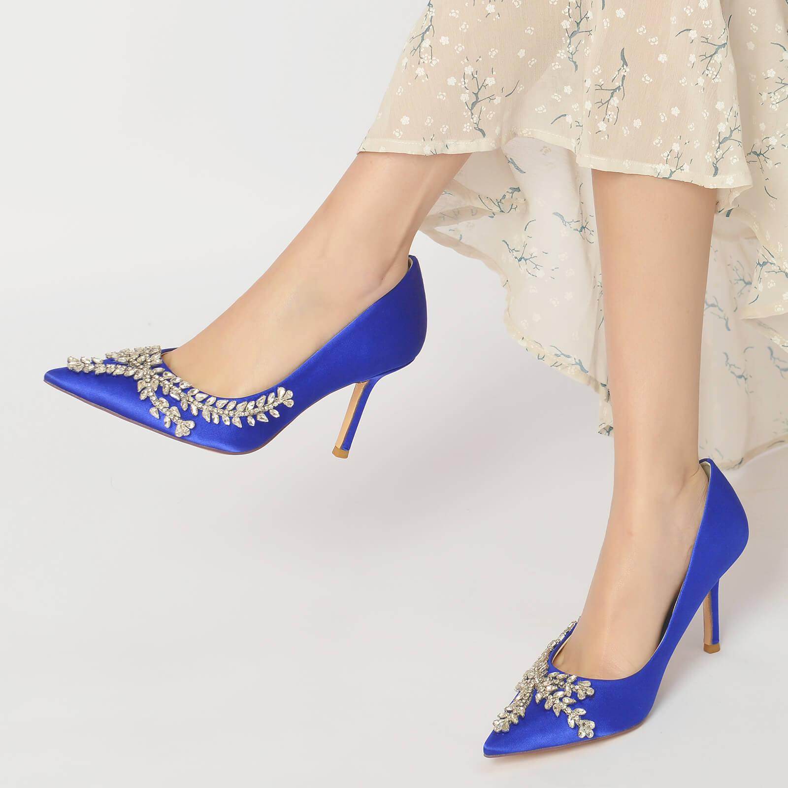 Stiletto Heel 8.5cm Silk-Like Shoes CK0151