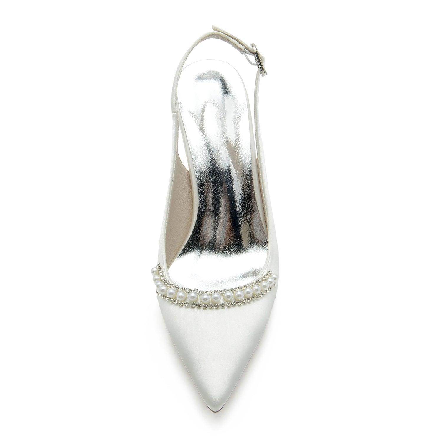 Stiletto Heel 9.5cm Silk-Like Shoes CK0172