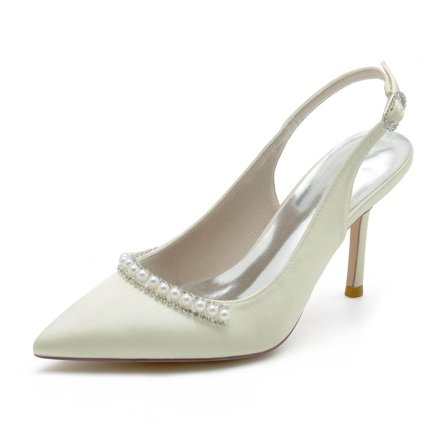 Stiletto Heel 9.5cm Silk-Like Shoes CK0172