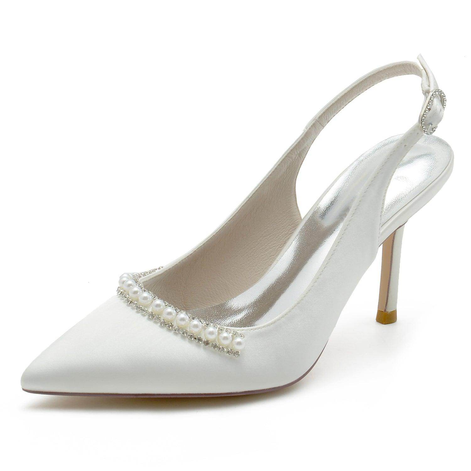 Stiletto Heel 9.5cm Silk-Like Shoes CK0172