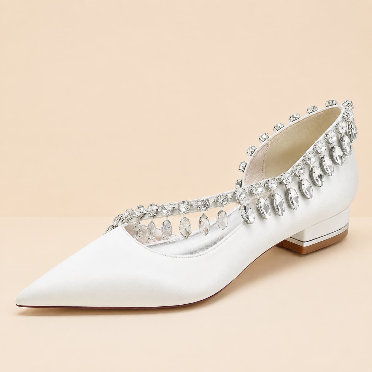 Flat Heel 2.5cm Silk-Like Shoes CK0257