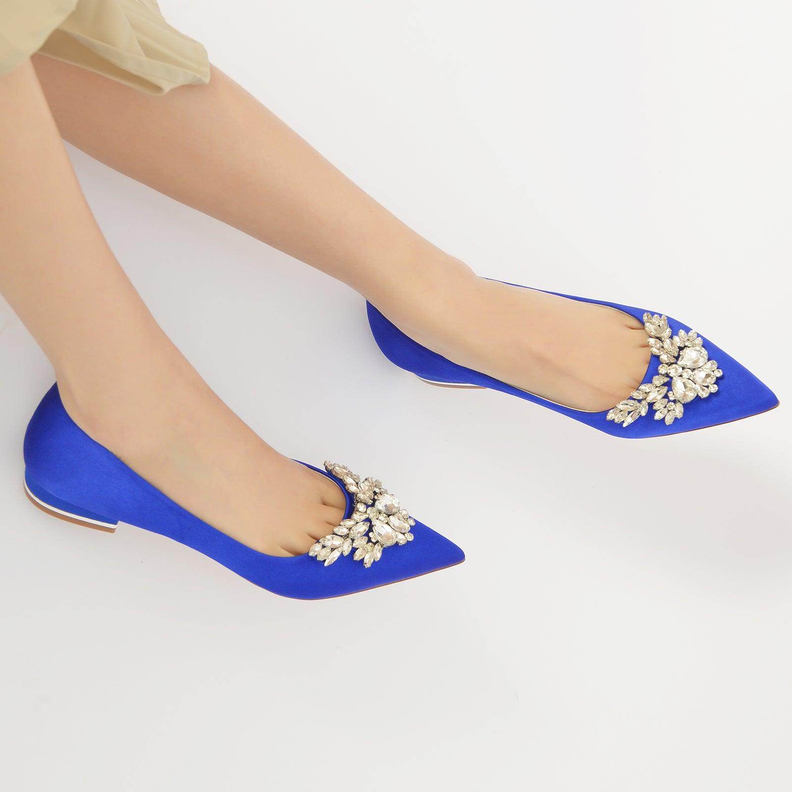 White Satin Pointy Shoes CK0279