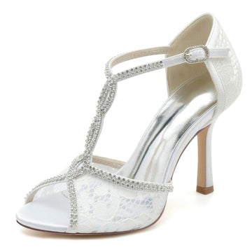 Stiletto Heel 9.5cm Silk-Like Shoes CK0390