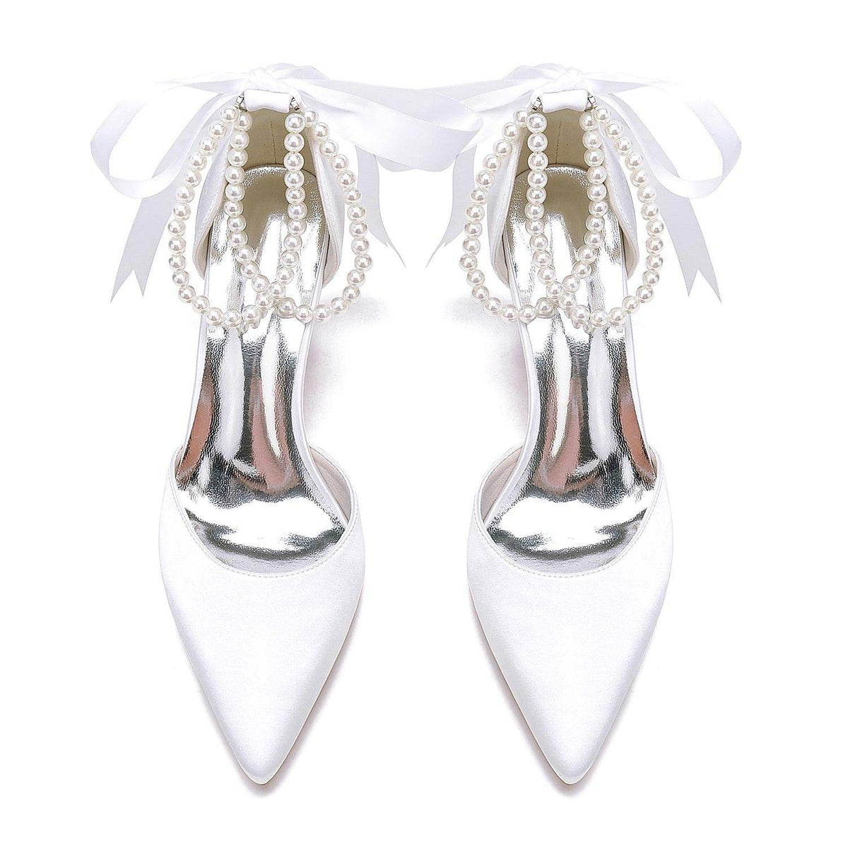 Chunky Heel 8.5cm Silk-Like Shoes CK0487