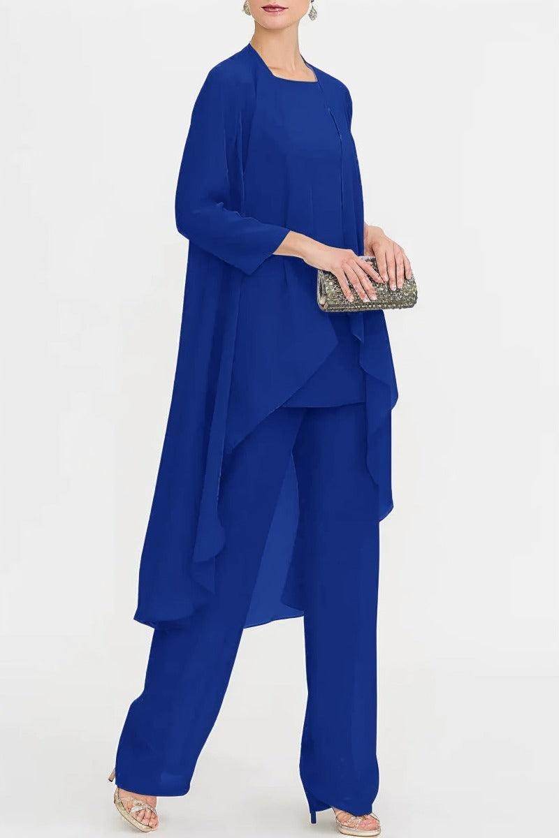 Three-Piece Floor Length Chiffon Mother Dress CM0074