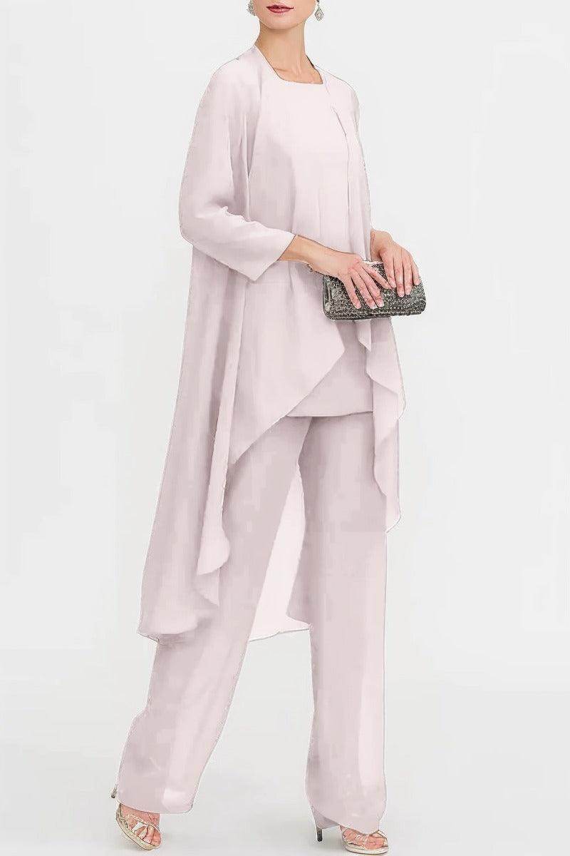 Three-Piece Floor Length Chiffon Mother Dress CM0074